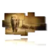 painting with african elephant image - version: 8 pannelli 184x100cm