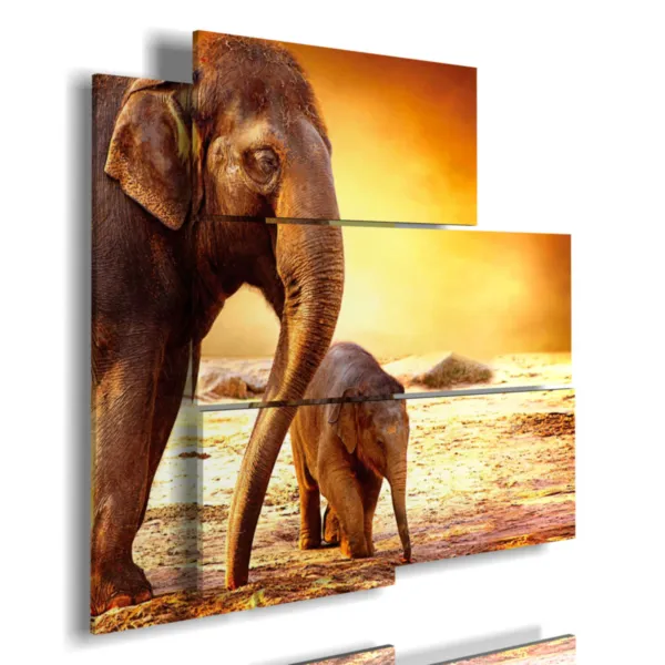 Modern paintings with elephants in the family