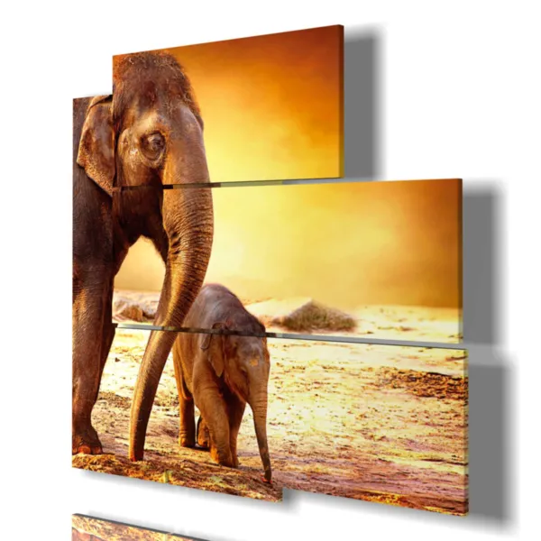 Modern paintings with elephants