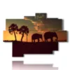painting with elephant images - version: 9 pannelli 164x114cm
