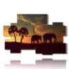 painting with elephant images - version: 10 pannelli 176x115cm