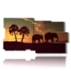 tableau avec des images d elephants - version: 10 pannelli 183x100cm