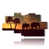 tableau avec des images d elephants - version: 8 pannelli 184x97cm