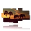 tableau avec des images d elephants - version: 8 pannelli 184x100cm