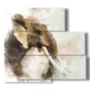 bild mit foto des indischen elefanten - version: 5 pannelli 102x93cm