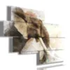 Cuadro con foto de un elefante indio.