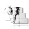 painting with pictures of elephants - version: 7 pannelli 150x102cm