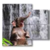 painting with the image of a funny elephant - version: 4 pannelli 91x85cm