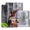 quadro con immagine di elefante simpaticone - version: 5 pannelli 102x93cm