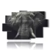painting with elephant image - version: 9 pannelli 171x108cm