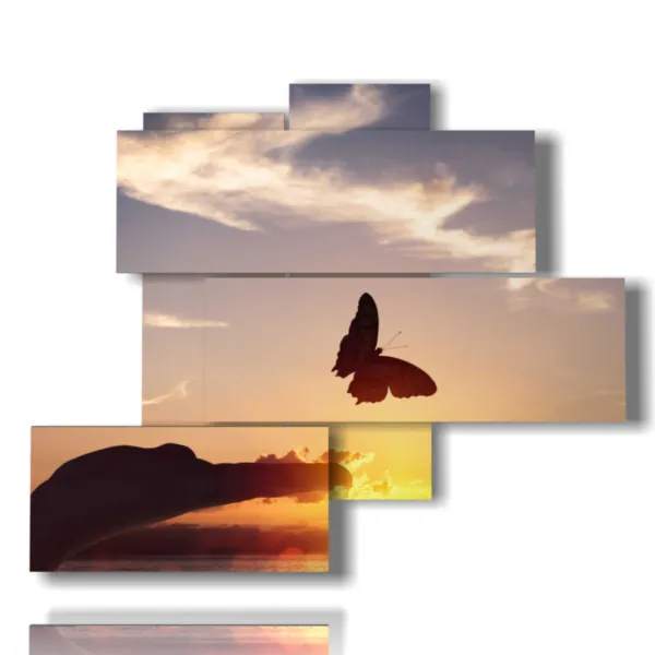 stylized butterfly frame