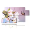 abstract paintings with butterflies in a bouquet of flowers - version: 7 pannelli 157x90cm