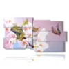 abstract paintings with butterflies in a bouquet of flowers - version: 10 pannelli 183x100cm