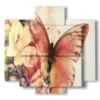 paintings abstract butterflies in rosebuds - version: 5 pannelli 89x85cm