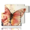 tableaux abstraits papillons en boutons de rose - version: 6 pannelli 122x96cm