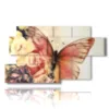 paintings abstract butterflies in rosebuds - version: 7 pannelli 157x90cm