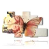 tableaux abstraits papillons en boutons de rose - version: 8 pannelli 171x100cm