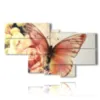 paintings abstract butterflies in rosebuds - version: 7 pannelli 171x102cm