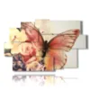 paintings abstract butterflies in rosebuds - version: 9 pannelli 171x108cm
