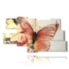 paintings abstract butterflies in rosebuds - version: 9 pannelli 180x103cm