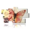 tableaux abstraits papillons en boutons de rose - version: 9 pannelli 182x107cm