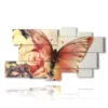 paintings abstract butterflies in rosebuds - version: 9 pannelli 184x100cm