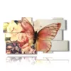 paintings abstract butterflies in rosebuds - version: 11 pannelli 184x104cm