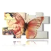 tableaux abstraits papillons en boutons de rose - version: 10 pannelli 186x105cm