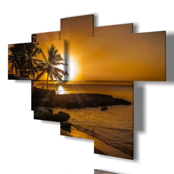 Druck Meer Sonnenuntergang