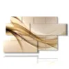quadri moderni beige in un velluto di onde - version: 7 pannelli 157x90cm
