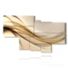 quadri moderni beige in un velluto di onde - version: 7 pannelli 171x102cm