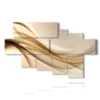 beige modern paintings in a velvet of waves - version: 7 pannelli 173x106cm