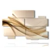 beige modern paintings in a velvet of waves - version: 10 pannelli 176x115cm