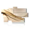 quadri moderni beige in un velluto di onde - version: 9 pannelli 182x107cm