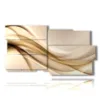 beige modern paintings in a velvet of waves - version: 10 pannelli 183x100cm