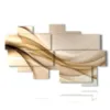 quadri moderni beige in un velluto di onde - version: 10 pannelli 186x115cm