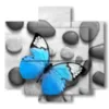 butterfly painting in the stones - version: 5 pannelli 89x85cm