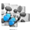 tableau papillon dans les pierres - version: 5 pannelli 104x90cm