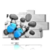 butterfly painting in the stones - version: 10 pannelli 173x114cm