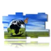 tableaux 3d papillons dans une sphere mondiale - version: 11 pannelli 184x104cm