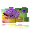 quadro farfalla amante del viola - version: 11 pannelli 184x104cm