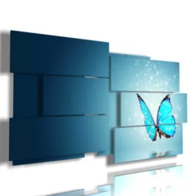 Painting with a photo of rare, magical butterflies