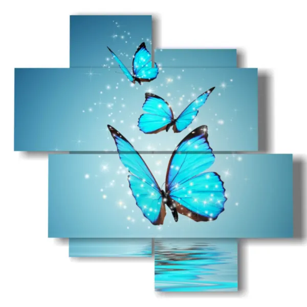 Modern paintings with butterflies
