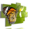 Cuadro de las mariposas sobre la flor.