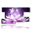 modern paintings of butterflies on beautiful lotus flower - version: 9 pannelli 177x101cm