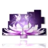 tableaux de papillons modernes sur une belle fleur de lotus - version: 9 pannelli 183x121cm