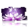 modern paintings of butterflies on beautiful lotus flower - version: 11 pannelli 184x104cm