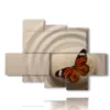 tableaux pour papillons zen - version: 6 pannelli 135x96cm