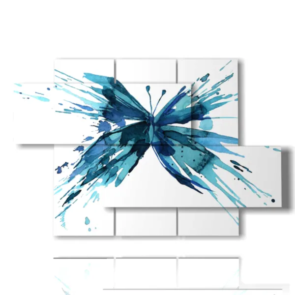 Paintings with stylized butterflies