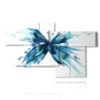 tableaux aux papillons bleus stylises - version: 7 pannelli 175x105cm